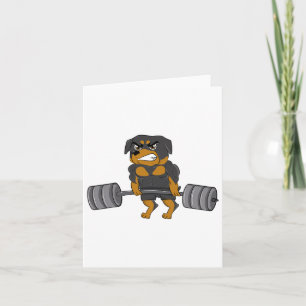 Cartão Rottweiler Camiseta de cão de construção de edifíc