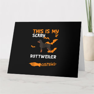 Cartão Rottweiler Costume Halloween Cão Assustador Pregu