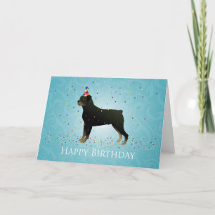 Cartão Rottweiler - Design de aniversário