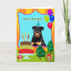 Cartão Rottweiler Dog Birthday