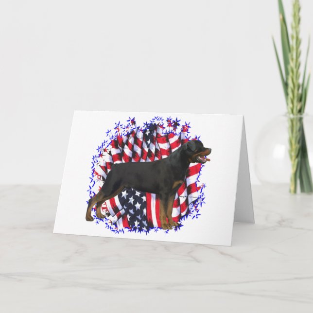 Cartão Rottweiler Patriot (Frente)