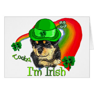 Cartão Rottweiler - Ruas de papoila