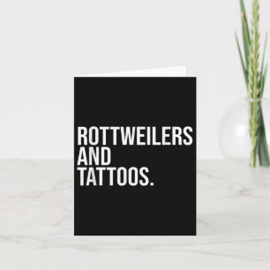 Cartão Rottweilers E Tattoos Rottweiler Proprietário Lega