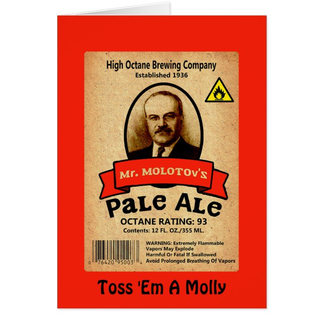 Cartão Rótulo de Ale Pale do Sr. Molotov (Frente)