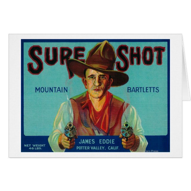 Cartão Rótulo de Taxa de Pear com ShotPotter Valley, CA (Frente Horizontal)