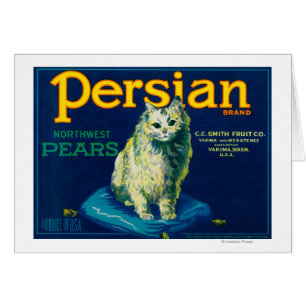 Cartão Rótulo Persa de Crato Yakima, WA