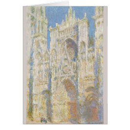 Cartão Rouen Cathedral West Facade Sunlight por Monet