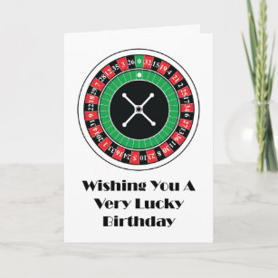 Cartão Roulette Wheel Birthday Card