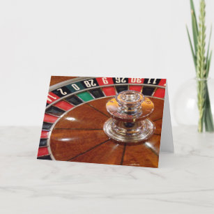 Cartão Roulette wheel casino gambling theme greeting card