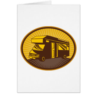 Cartão Roulotte da caravana da camionete de campista