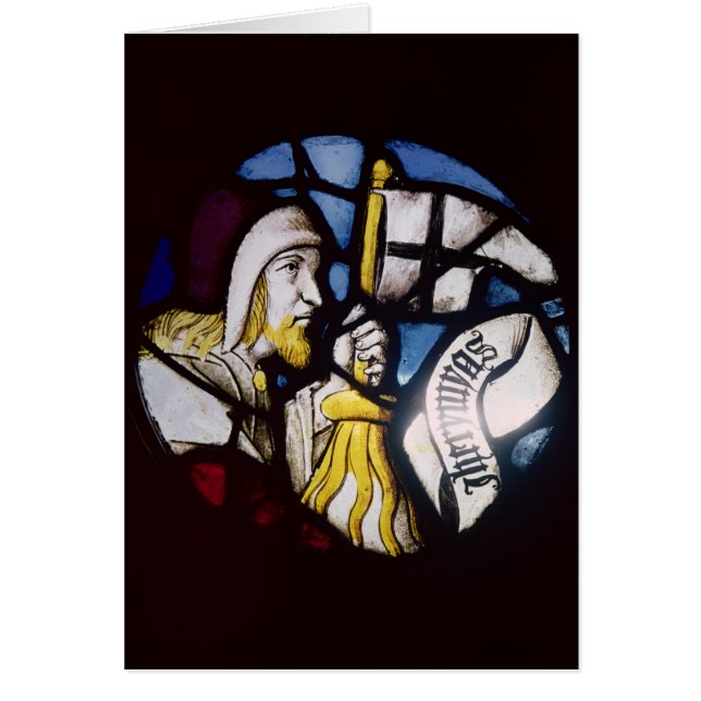 Cartão Roundel do profeta Jeremiah, século XV (Frente)