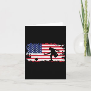 Cartão Roupa da Boliche da bandeira americana - Boliche
