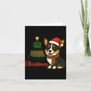 Cartão Roupa de Corgi Tri Color Pjs Alegria Esperança Amo
