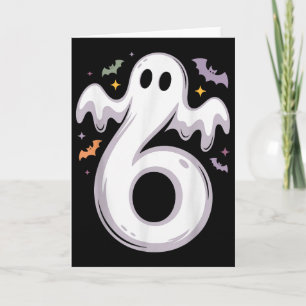 Cartão Roupa de Halloween engraçada de 6 fantasmas meme c