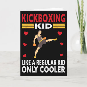 Cartão Roupa de Kickboxer de Criança Engraçada - Criança