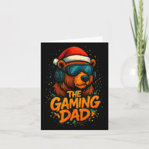 Cartão Roupa de Natal de Pai Divertido de Jogos Presente 