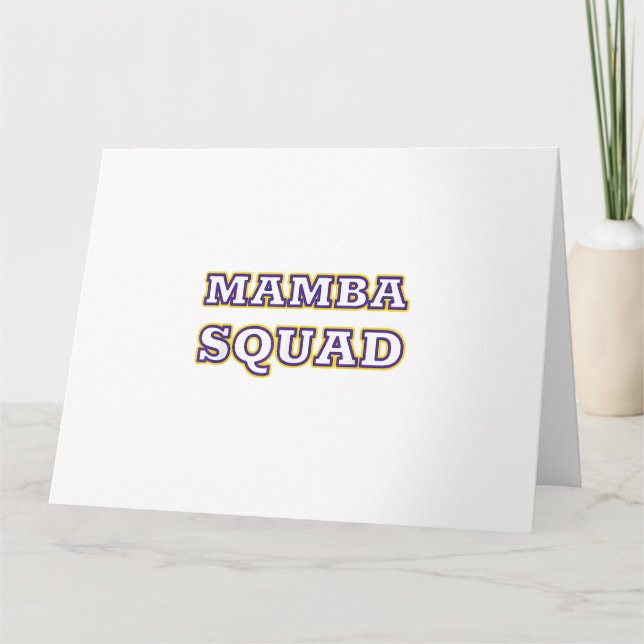 Cartão Roupa engraçada do Mamba Squad para amantes de cob (Frente)