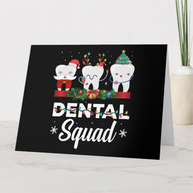 Cartão Roupas da Equipe Odontológica de Natal Dentista en (Frente)