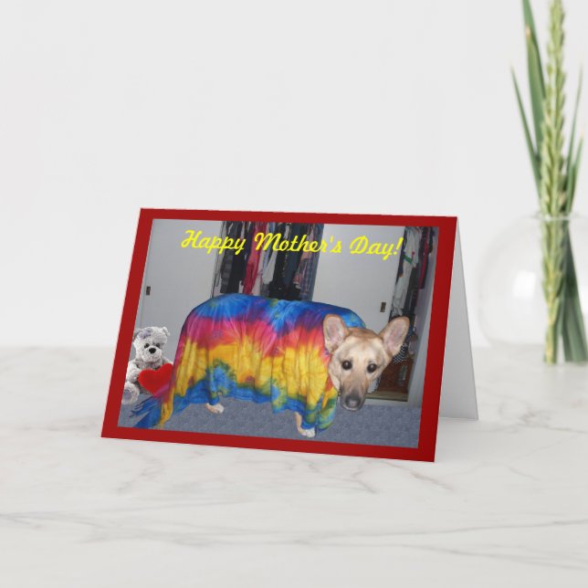 Cartão Roupas de modelagem de dias de as mães (Frente)