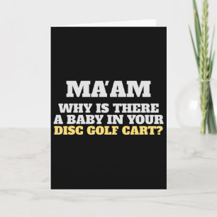 Cartão Roupas Engraçadas de Golfe de Disco Senhora Por Qu