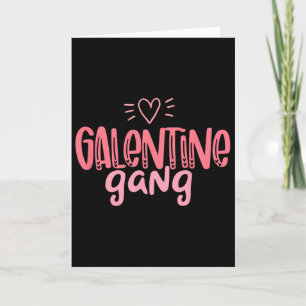 Cartão Roupas Felizes do Gangue Galentine no Dia dos Namo