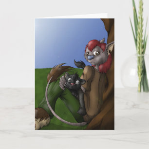 Cartão Rousoe & Kenji Greetings card