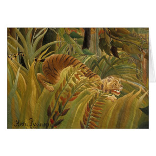 Cartão Rousseau Arte Tropical de Tigres