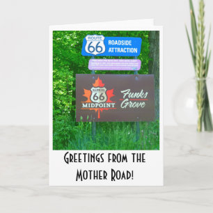 Cartão Route 66 - Illinois - Funks Grove Greeting Card