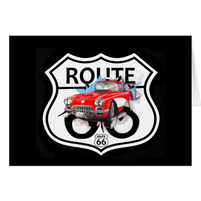 Cartão Route 66 life style  love the freedom (Frente Horizontal)