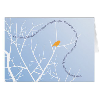 Cartão Rouxinol do paraíso