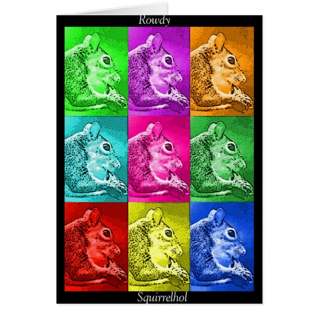 Cartão Rowdy Squirrelhol (Frente)