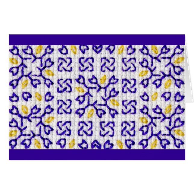 Cartão roxo 1 dos retalhos (Frente horizontal)