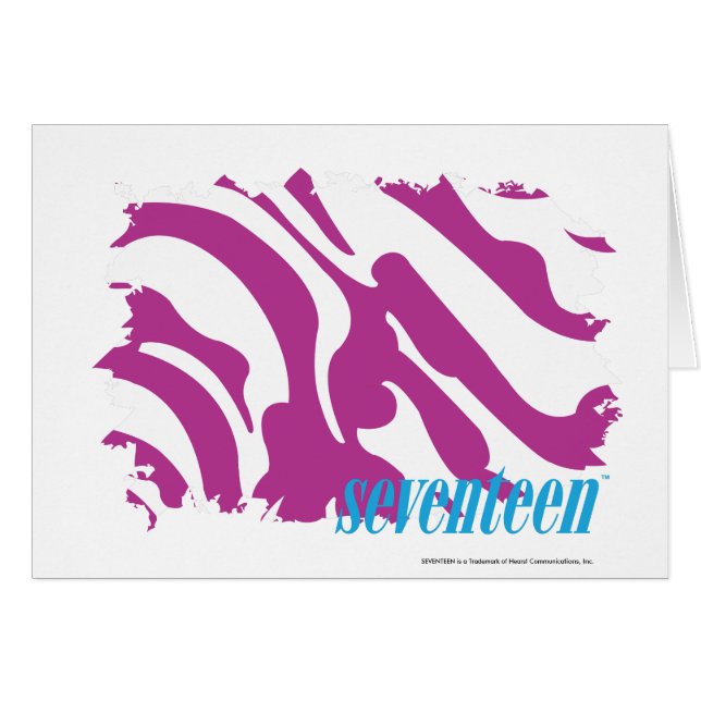 Cartão Roxo 3 da zebra (Frente Horizontal)