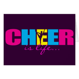 Cartão Roxo Cheerleading personalizado do elogio