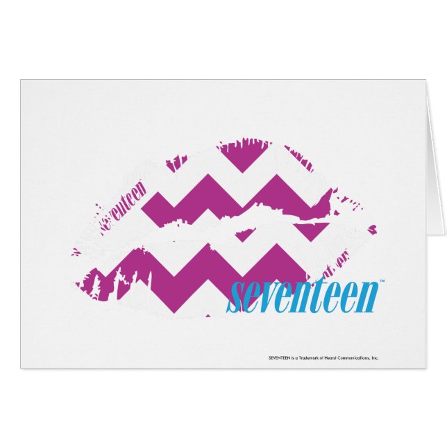 Cartão Roxo do ziguezague (Frente Horizontal)