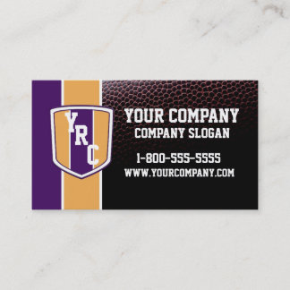 Cartão roxo & Dourado do futebol