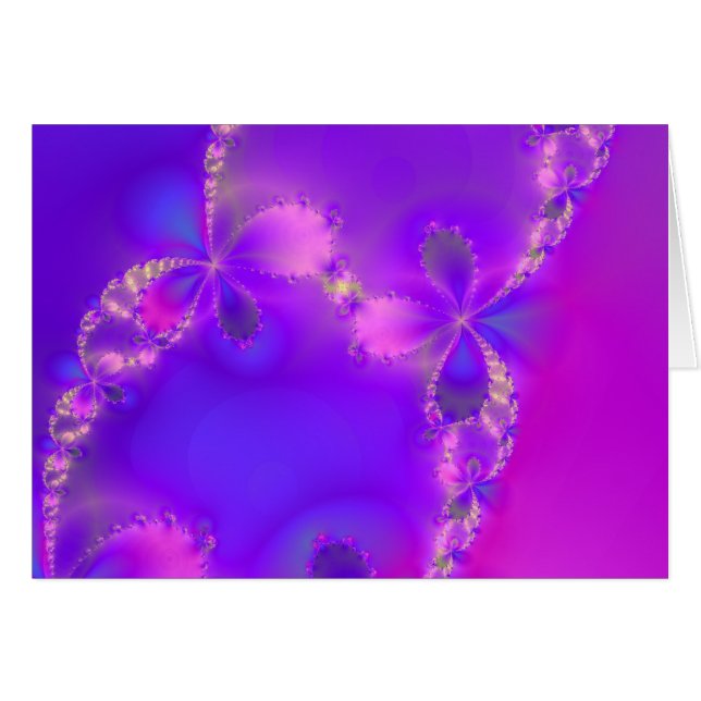 Cartão roxo espiritual dos fractals (Frente Horizontal)