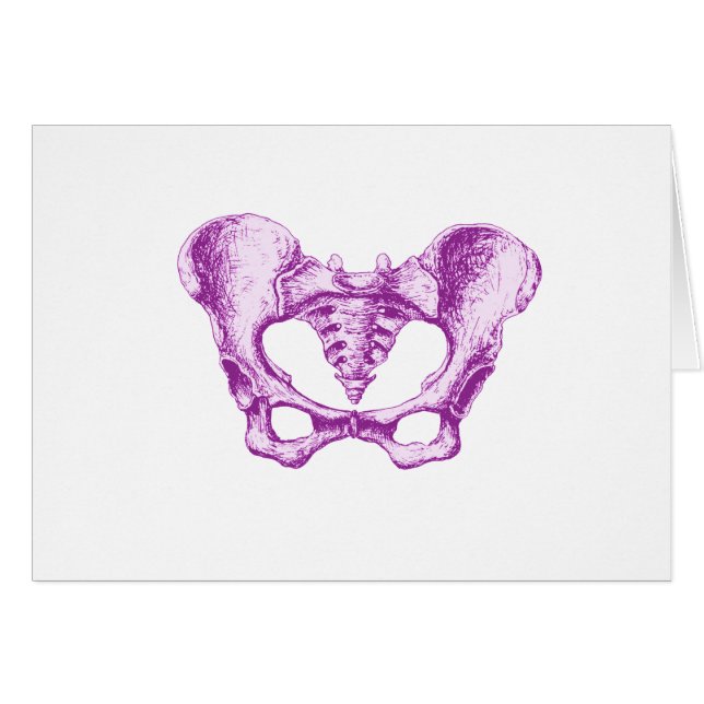 Cartão Roxo fêmea da pelve (Frente Horizontal)
