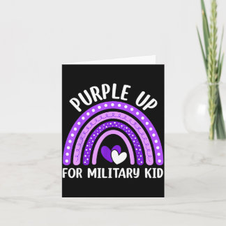 Cartão Roxo para Criança Militar Meninos Meninas Mulheres
