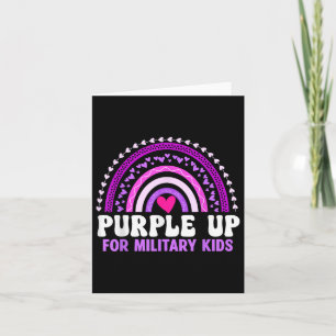 Cartão Roxo Para Crianças Militares Filho Militar Mês R