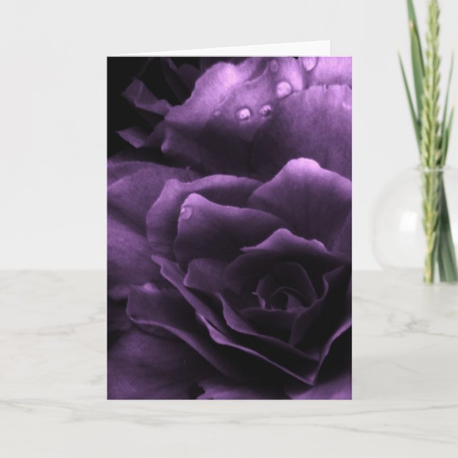 Cartão Roxo próximo acima de uma begónia dobro (Frente)