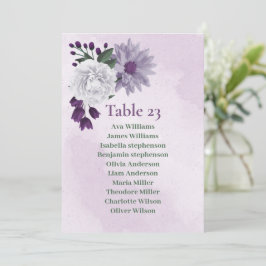 Cartão roxo roxo, branco, verde