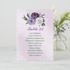 Cartão roxo roxo, branco, verde