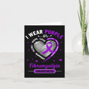 Cartão Roxo vestido Para Sensibilização Para A Fibromialg