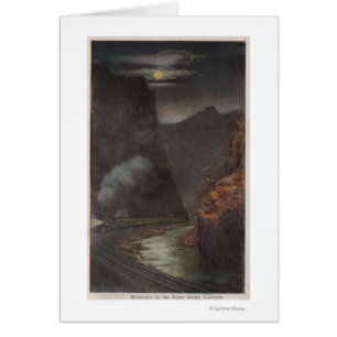 Cartão Royal Gorge, CO - Vista da Lua no Comboio