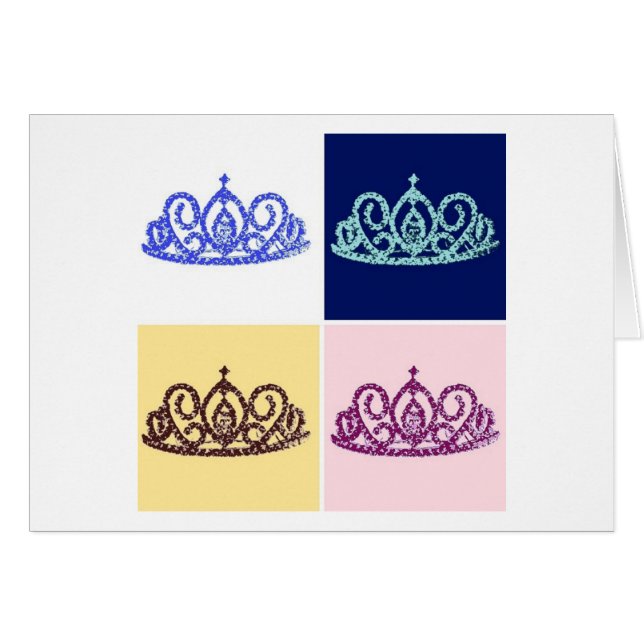 Cartão Royal Wedding Tiaras (Frente Horizontal)