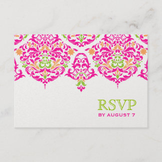 Cartão RSVP 311 Mon Cherie Damask Vibrant Garden