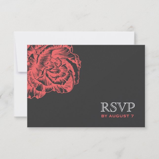 Cartão RSVP 311 Peony Coral Melon (Frente)