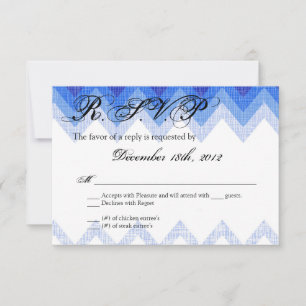 Cartão RSVP 3x5 R.S.V.P. Chevron Blue