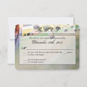 Cartão RSVP 3x5 R.S.V.P. Retorna os portadores de velas Mason 